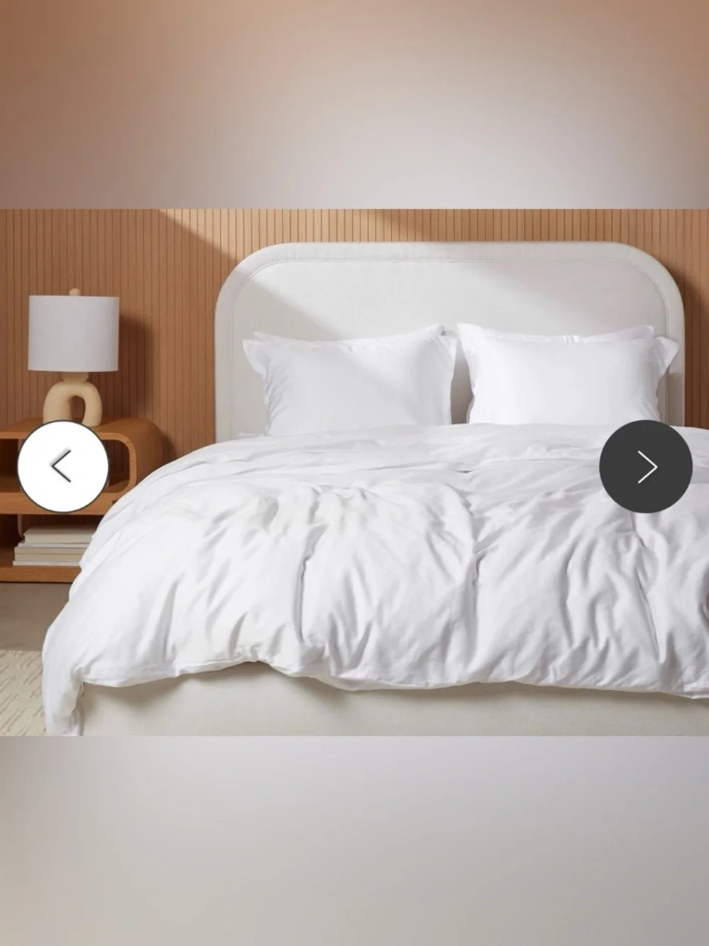 Parachute White Percale Cotton Duvet Cover - Crisp Cotton Bedding NEW